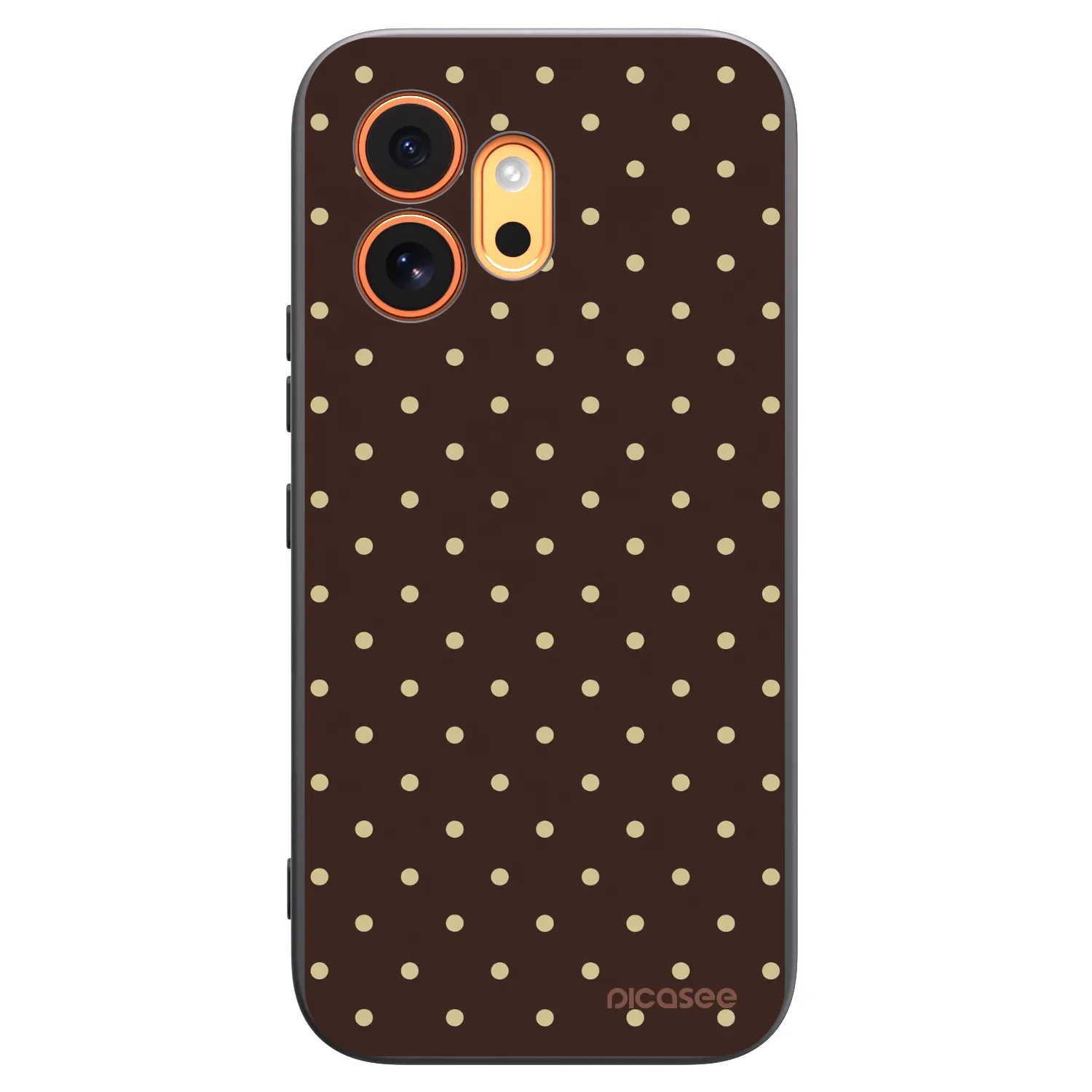 Picasee Μαύρη θήκη σιλικόνης για Honor 600 - Vanilla Dots & Chocolate