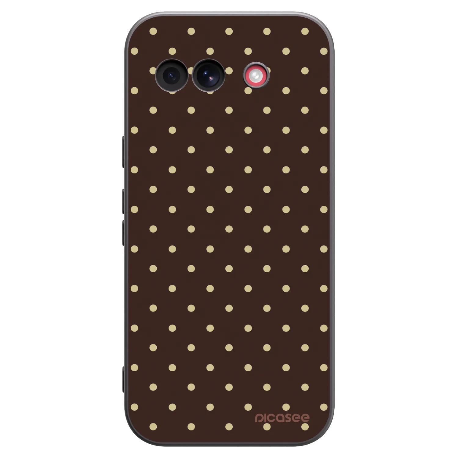 Picasee Μαύρη θήκη σιλικόνης για Google Pixel 10a - Vanilla Dots & Chocolate