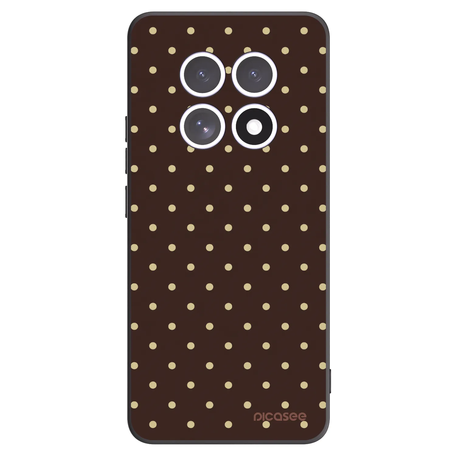 Picasee Μαύρη θήκη σιλικόνης για Xiaomi Redmi Note 15 5G - Vanilla Dots & Chocolate