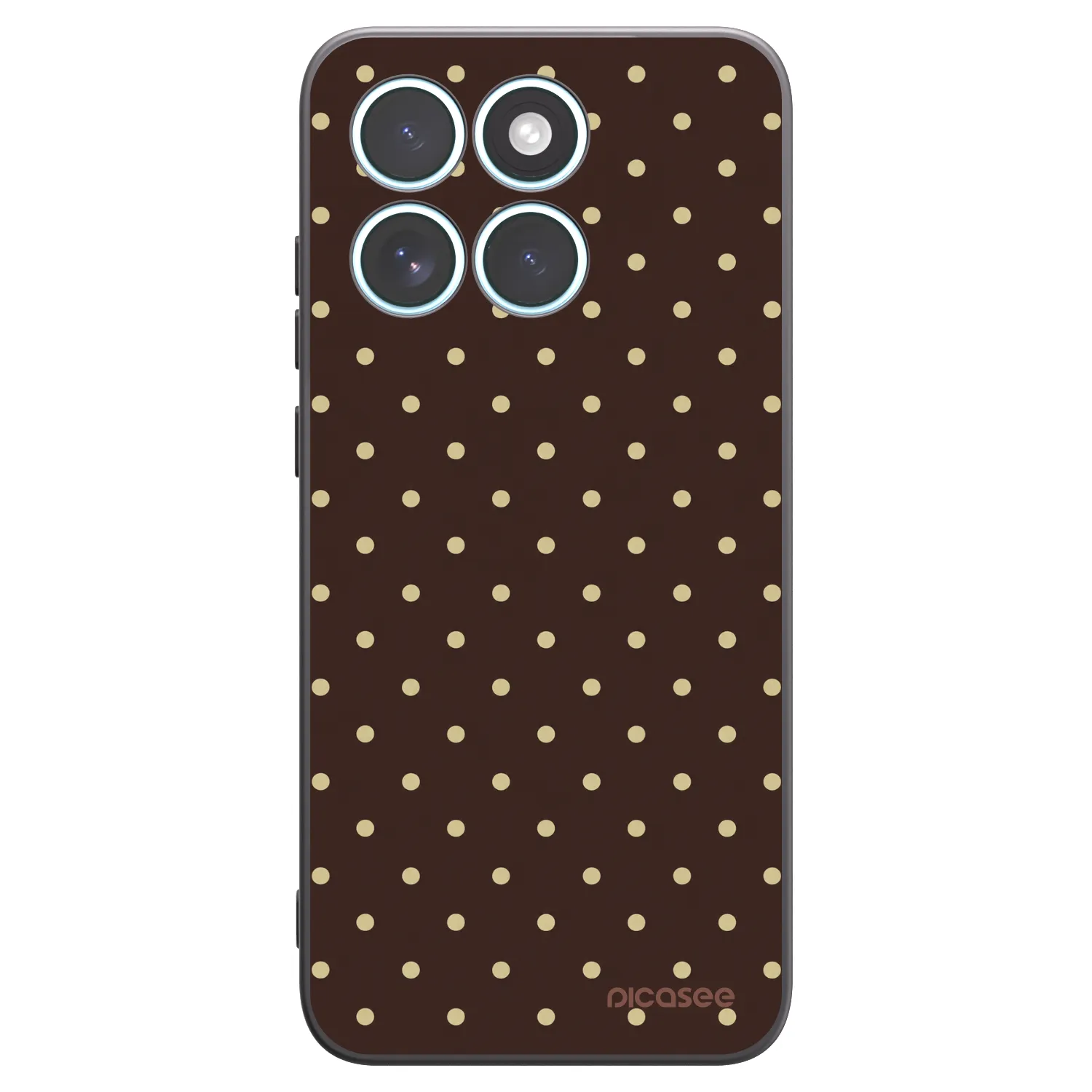 Picasee Μαύρη θήκη σιλικόνης για Motorola Edge 70 Fusion - Vanilla Dots & Chocolate