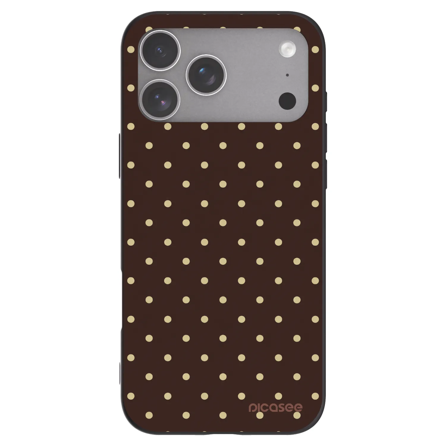 Picasee Μαύρη θήκη σιλικόνης για Apple iPhone 18 Pro Max - Vanilla Dots & Chocolate