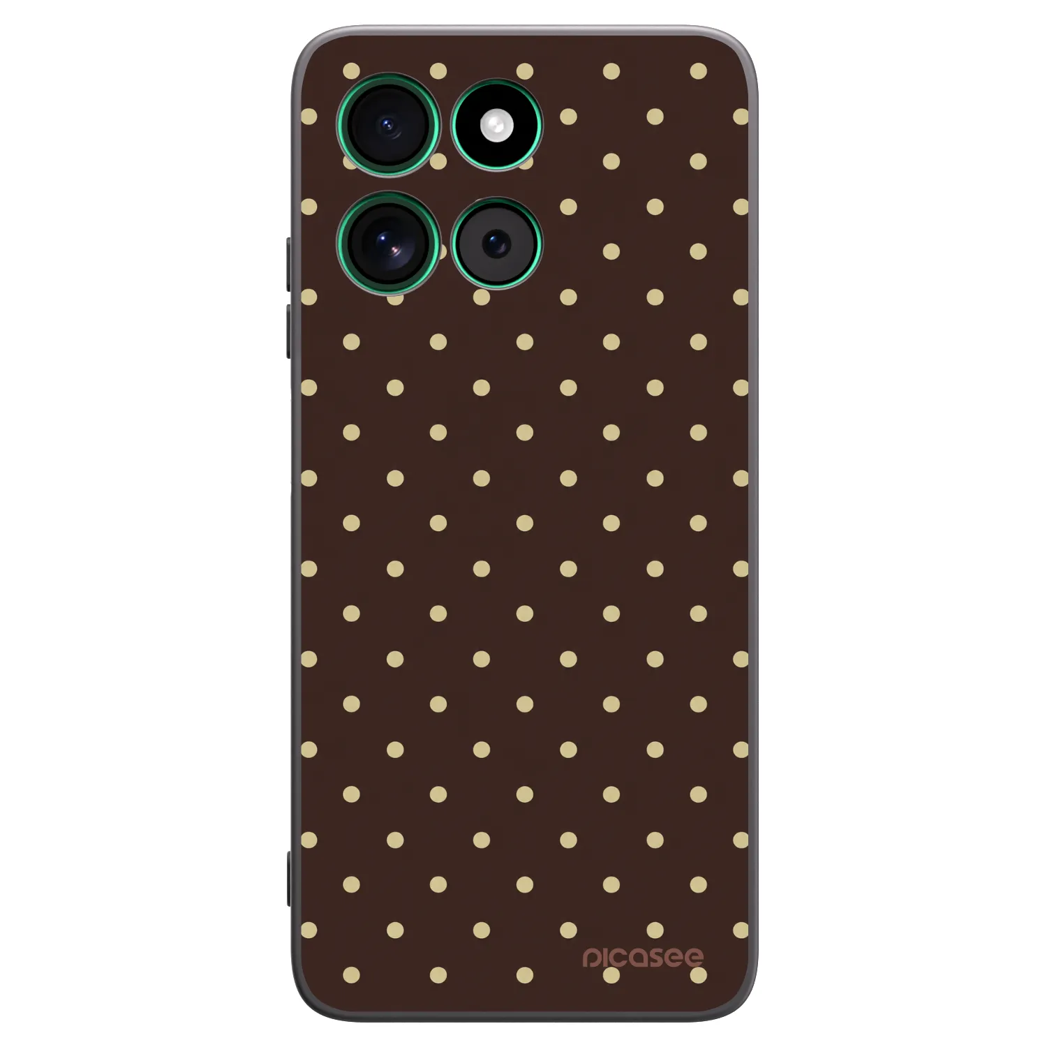 Picasee Μαύρη θήκη σιλικόνης για Motorola Moto G57 Power - Vanilla Dots & Chocolate