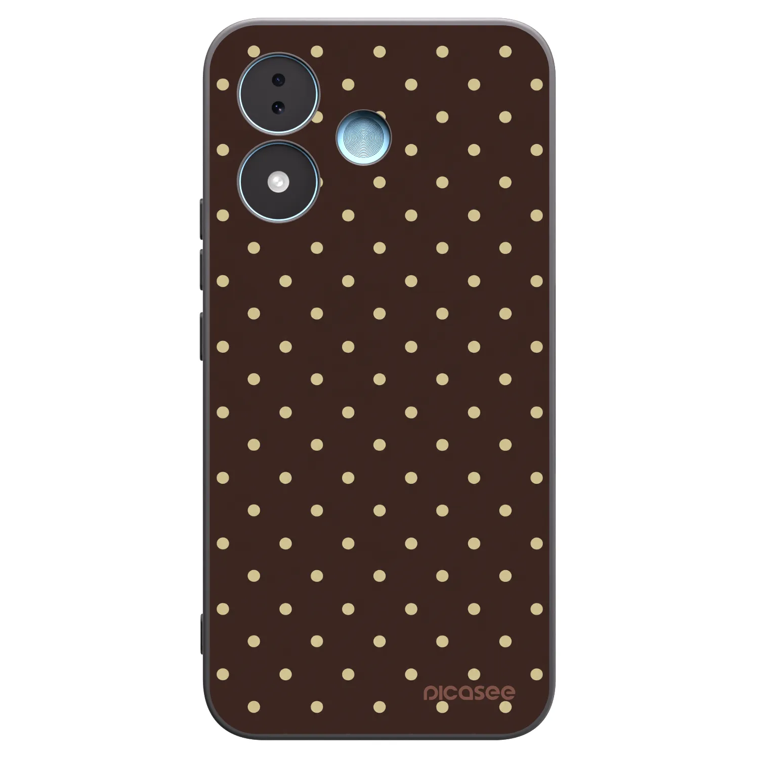 Picasee Μαύρη θήκη σιλικόνης για Xiaomi Redmi Note 17 5G - Vanilla Dots & Chocolate