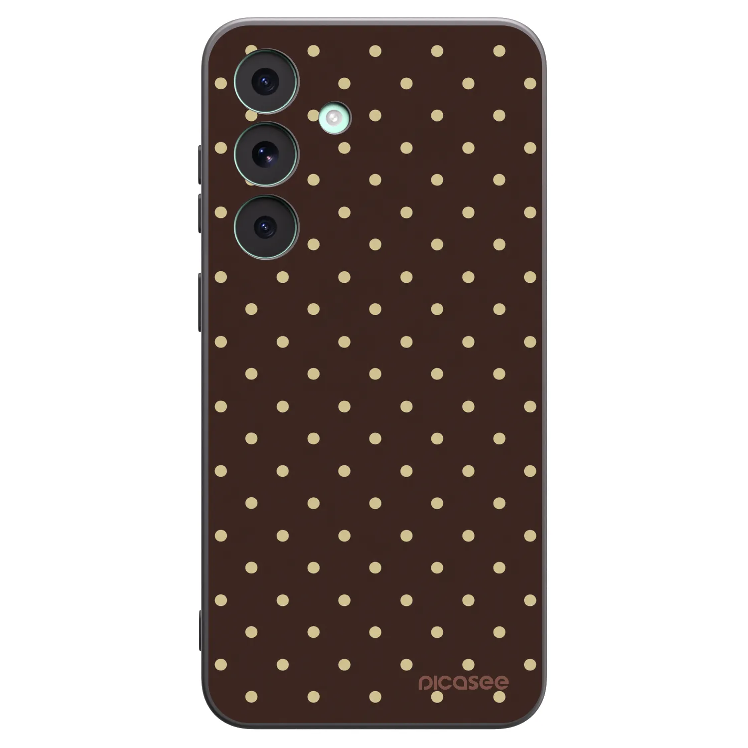 Picasee Μαύρη θήκη σιλικόνης για Samsung Galaxy S26 FE - Vanilla Dots & Chocolate