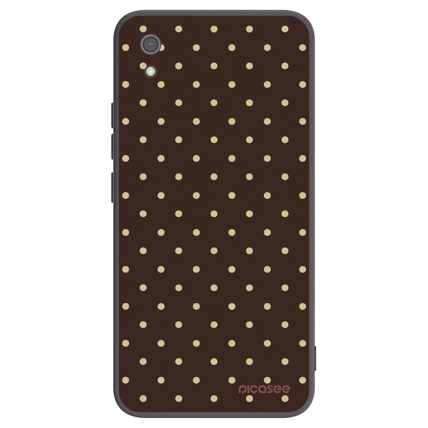 Picasee Μαύρη θήκη σιλικόνης για Xiaomi Redmi 7A - Vanilla Dots & Chocolate