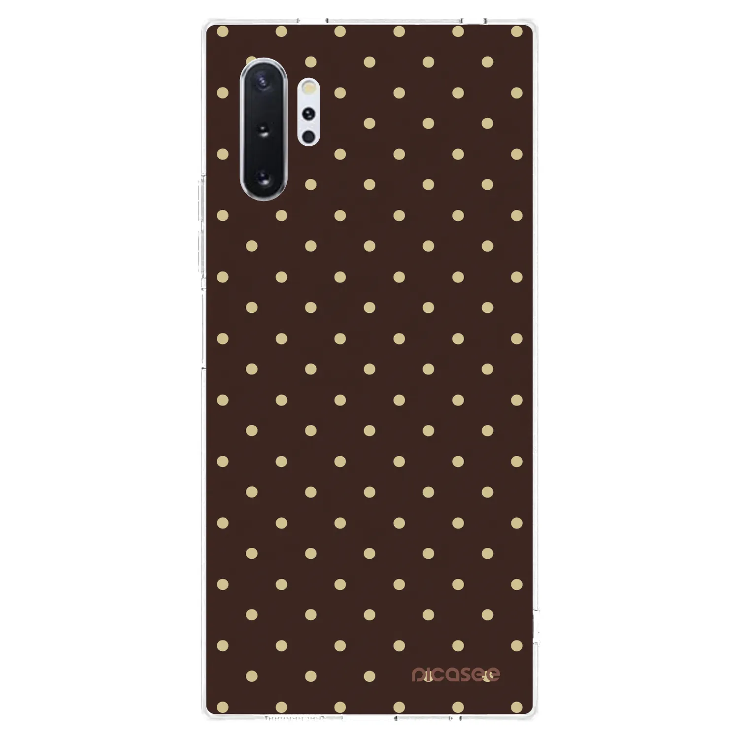 Picasee διαφανής θήκη σιλικόνης Samsung Galaxy Note 10+ N975F - Vanilla Dots & Chocolate