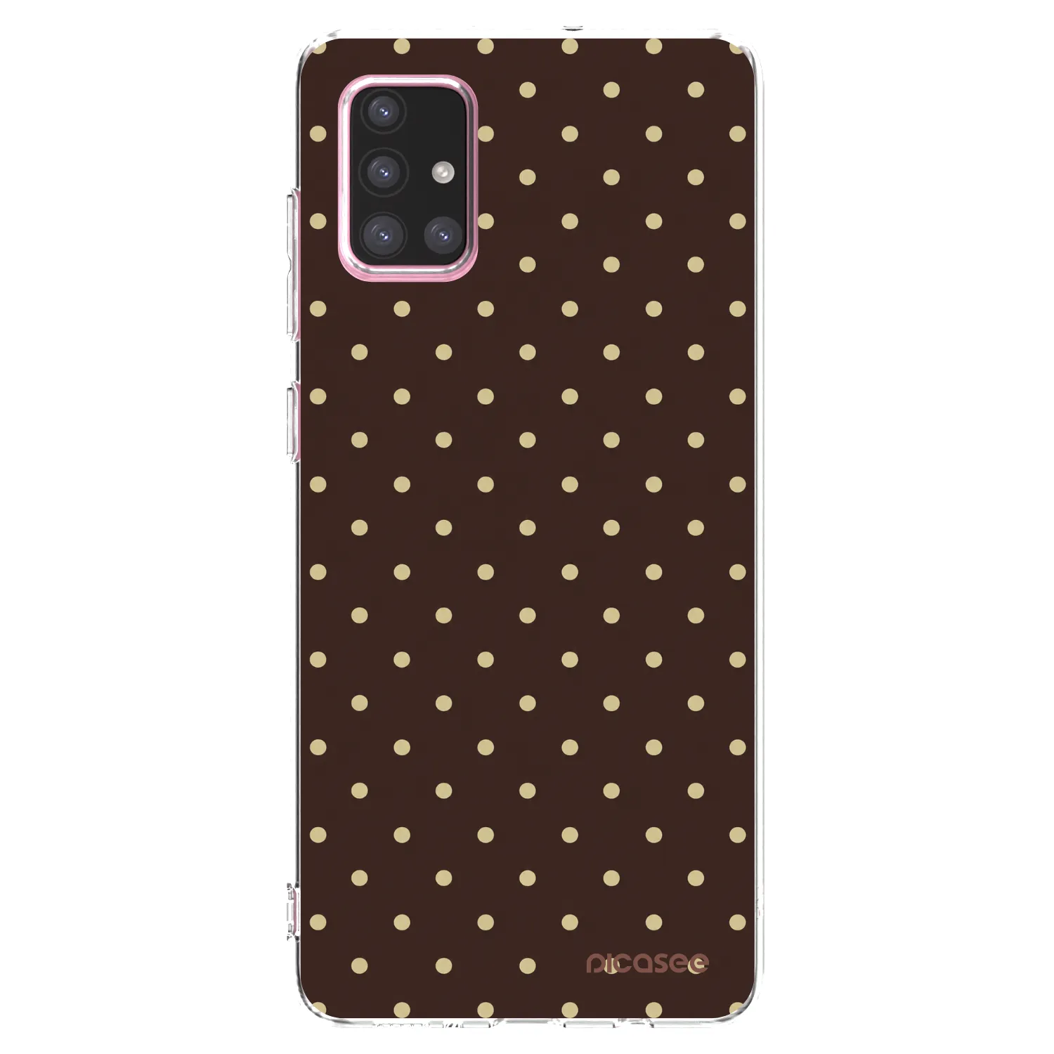 Picasee διαφανής θήκη σιλικόνης Samsung Galaxy A71 A715F - Vanilla Dots & Chocolate