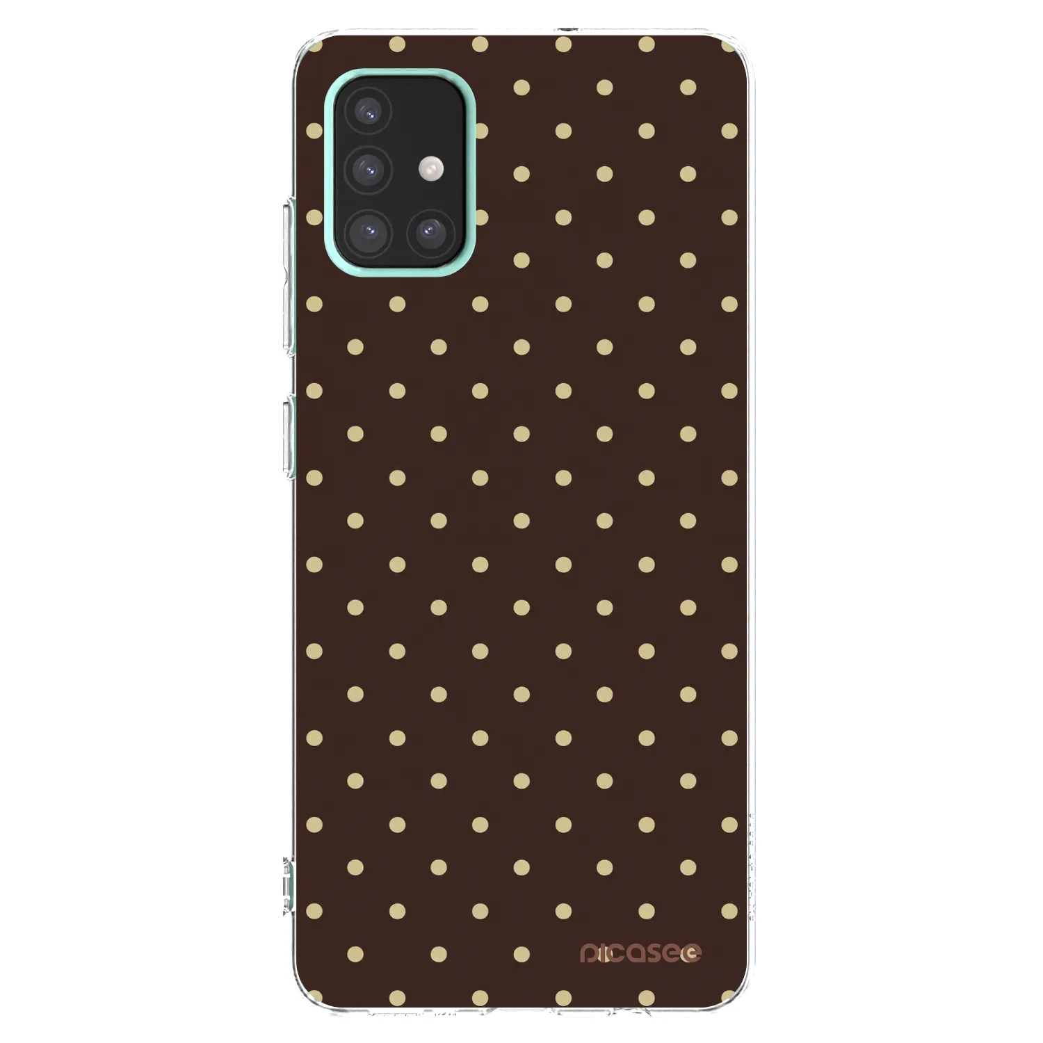 Picasee διαφανής θήκη σιλικόνης Samsung Galaxy A51 A515F - Vanilla Dots & Chocolate