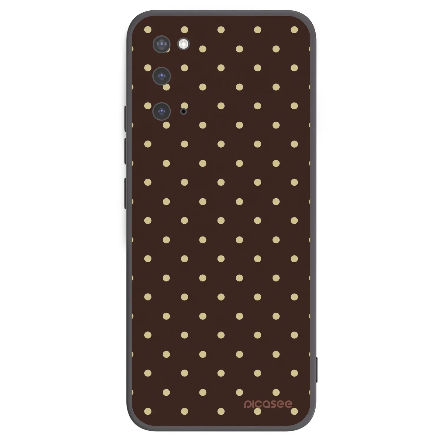 Picasee Μαύρη θήκη σιλικόνης για Samsung Galaxy S20 G980F - Vanilla Dots & Chocolate