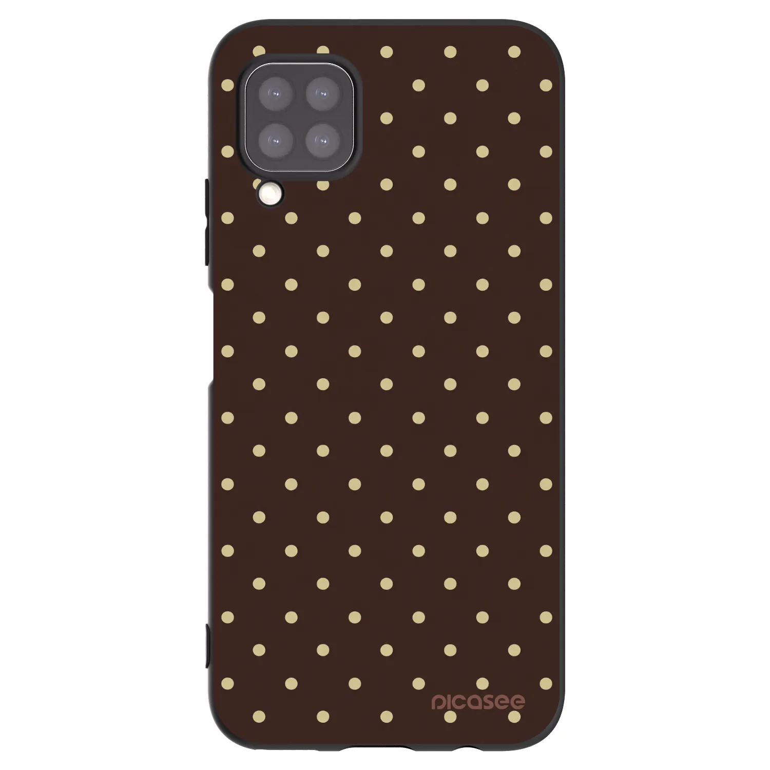 Picasee Μαύρη θήκη σιλικόνης για Huawei P40 Lite - Vanilla Dots & Chocolate