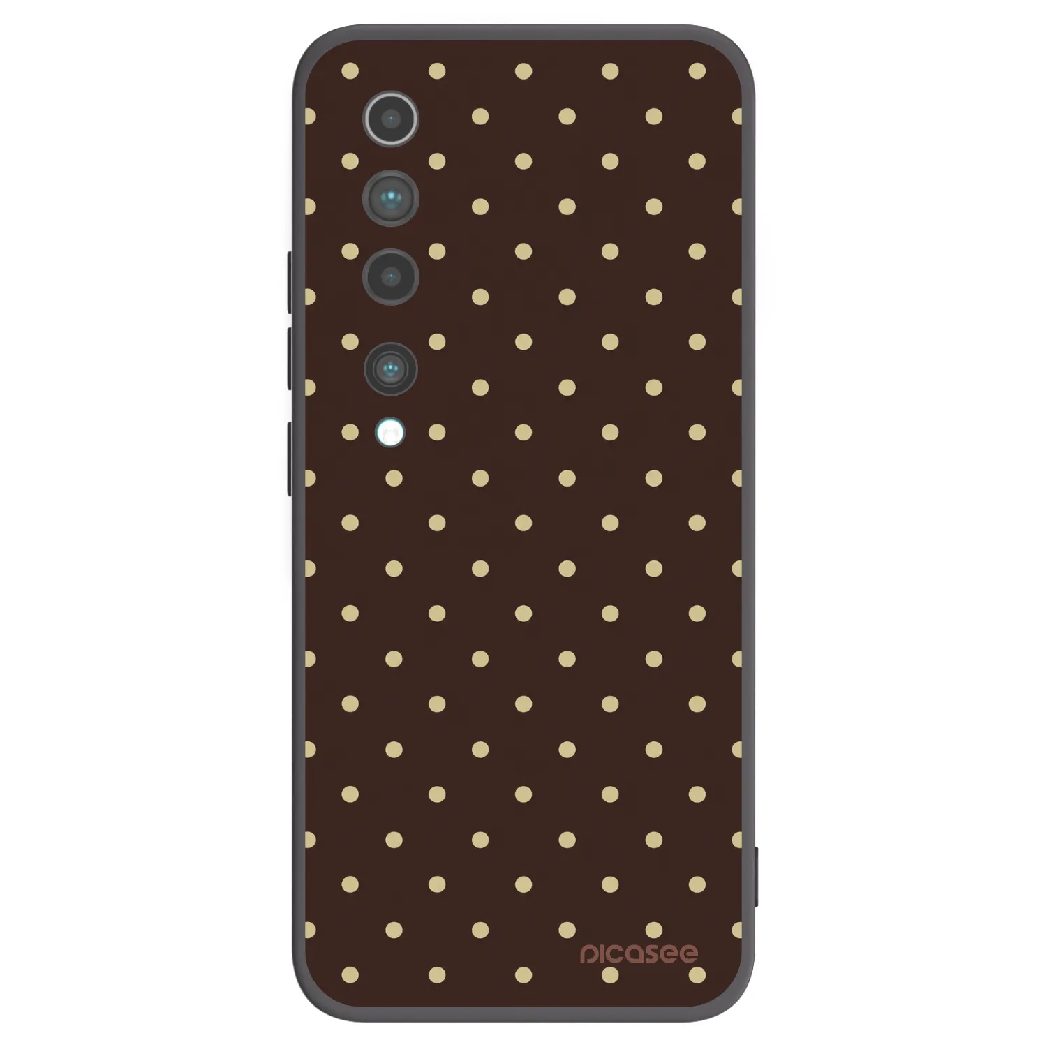 Picasee Μαύρη θήκη σιλικόνης για Xiaomi Mi 10 - Vanilla Dots & Chocolate
