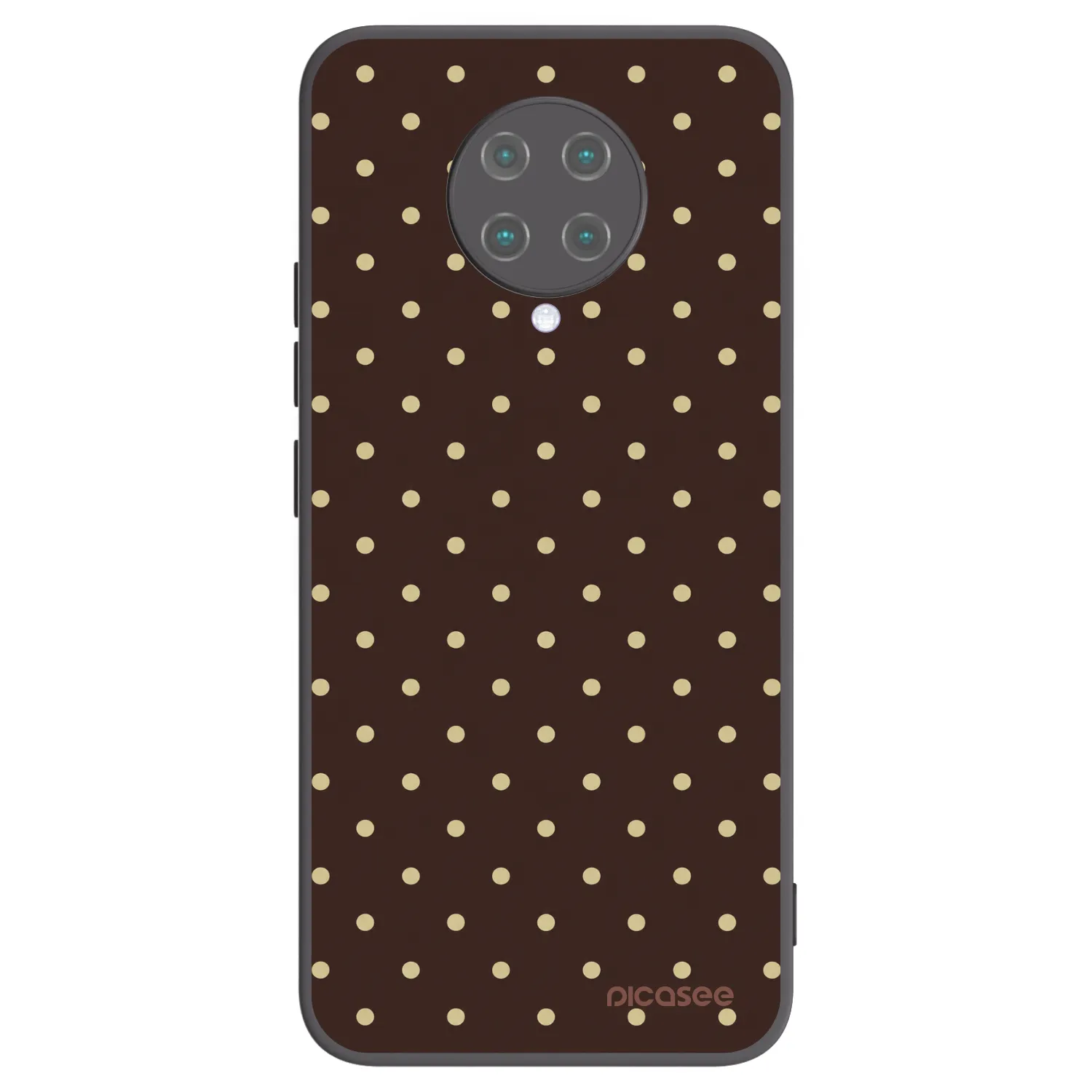 Picasee Μαύρη θήκη σιλικόνης για Xiaomi Poco F2 Pro - Vanilla Dots & Chocolate