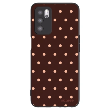 Picasee Μαύρη θήκη σιλικόνης για OPPO A16 - Peach Dots & Chocolate