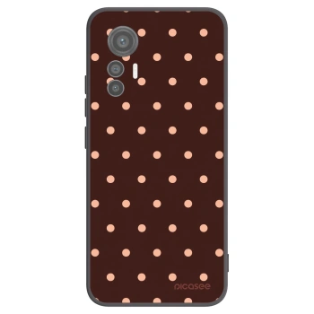 Picasee Μαύρη θήκη σιλικόνης για Xiaomi 12 Lite - Peach Dots & Chocolate