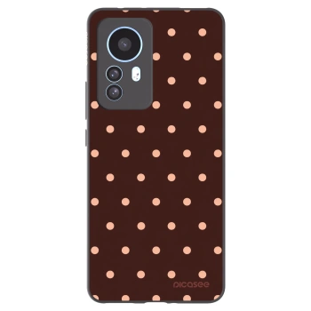 Picasee Μαύρη θήκη σιλικόνης για Xiaomi 12T - Peach Dots & Chocolate