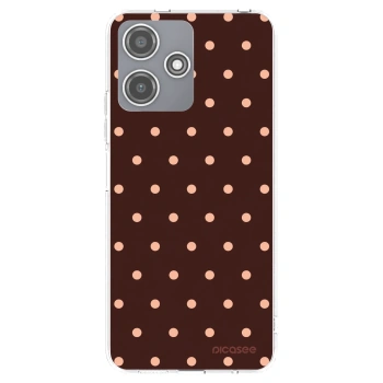 Picasee διαφανής θήκη σιλικόνης Xiaomi Redmi 12 5G - Peach Dots & Chocolate