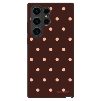 Θήκη για Samsung Galaxy S23 Ultra 5G - Peach Dots & Chocolate