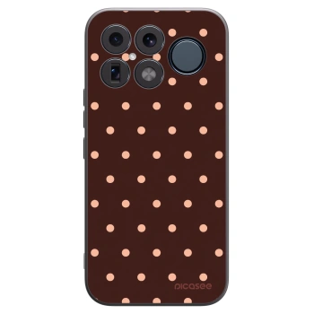 Picasee Μαύρη θήκη σιλικόνης για Xiaomi Poco F8 Ultra - Peach Dots & Chocolate