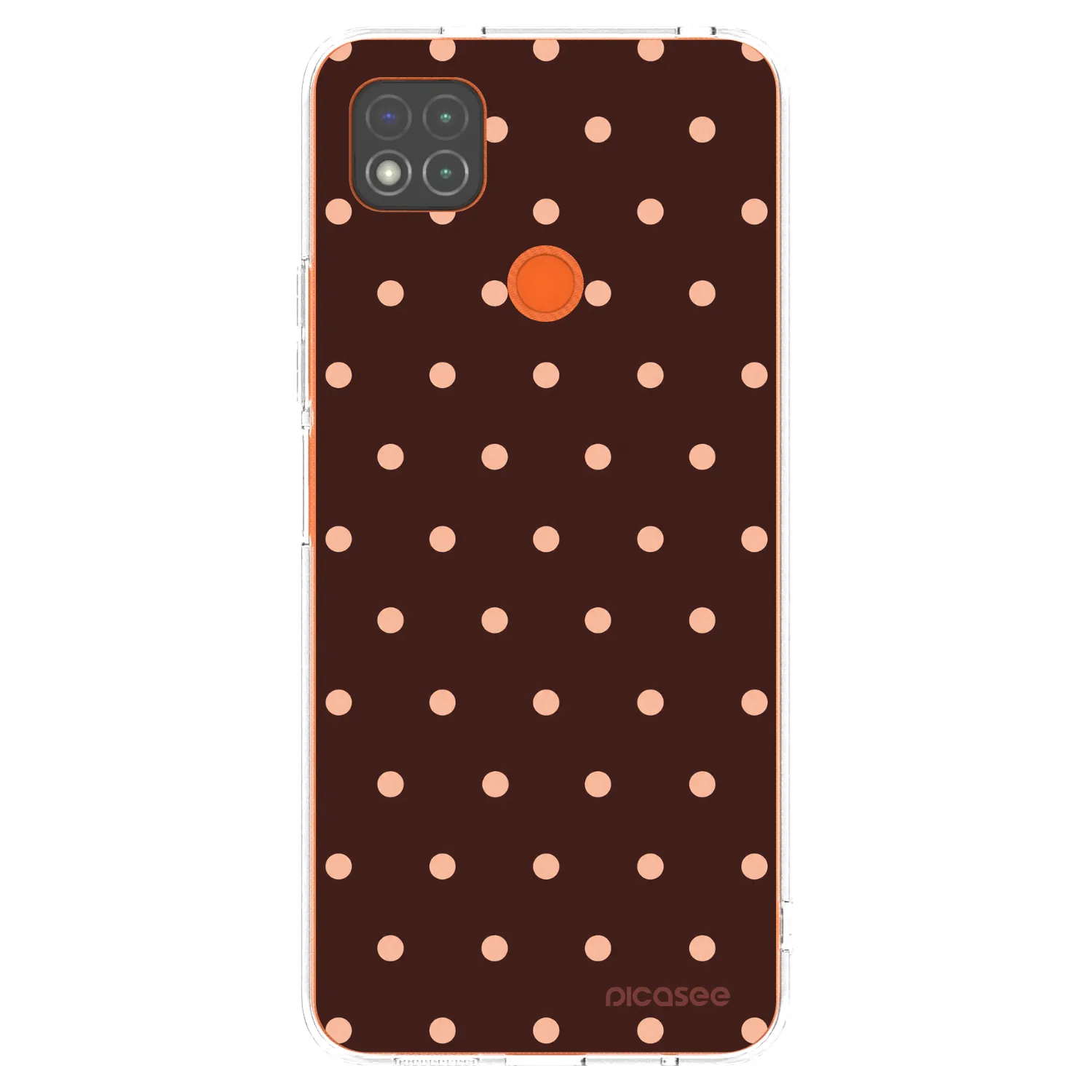 Picasee διαφανής θήκη σιλικόνης Xiaomi Redmi 9C - Peach Dots & Chocolate