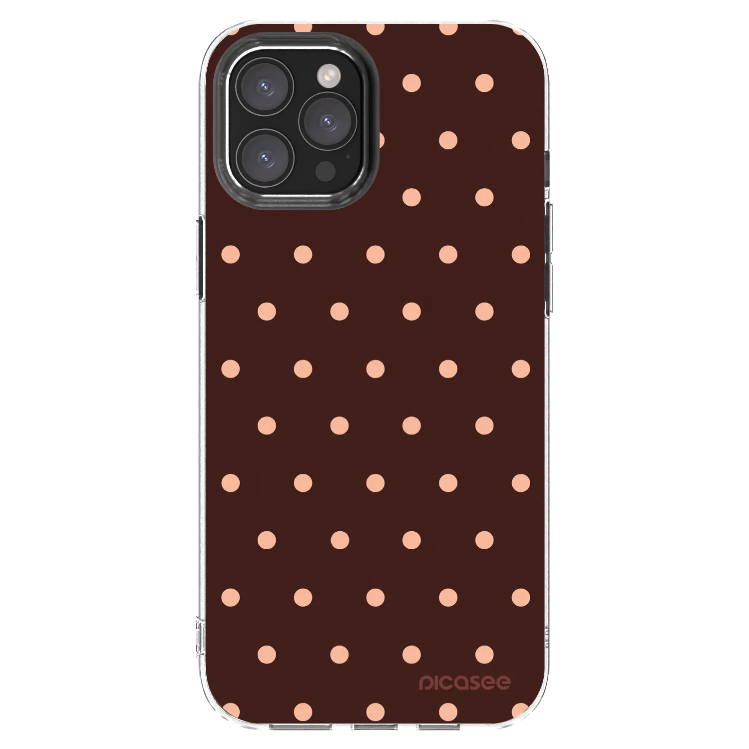 Picasee διαφανής θήκη σιλικόνης Apple iPhone 12 Pro Max - Peach Dots & Chocolate