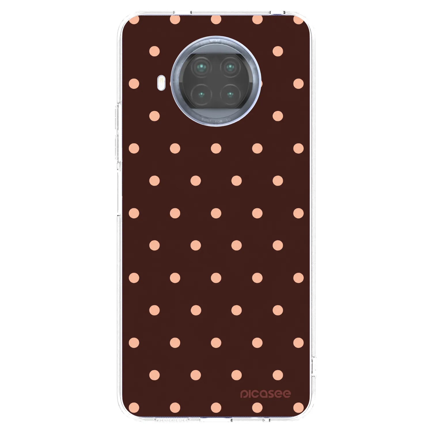 Picasee διαφανής θήκη σιλικόνης Xiaomi Mi 10T Lite - Peach Dots & Chocolate