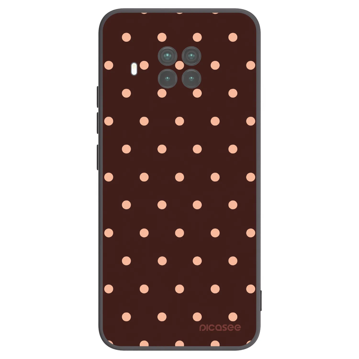Picasee Μαύρη θήκη σιλικόνης για Xiaomi Mi 10T Lite - Peach Dots & Chocolate