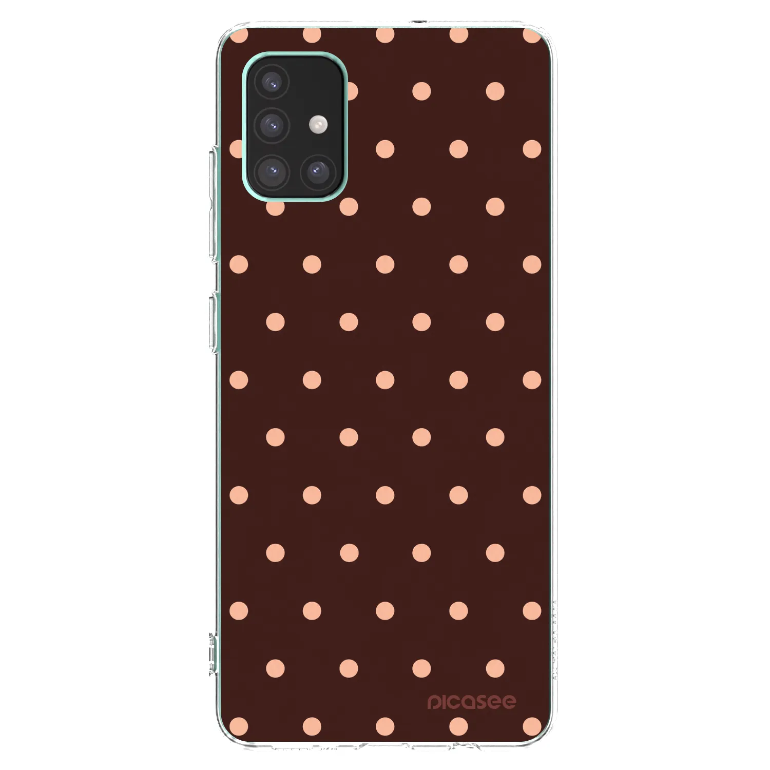 Picasee διαφανής θήκη σιλικόνης Samsung Galaxy M51 M515F - Peach Dots & Chocolate