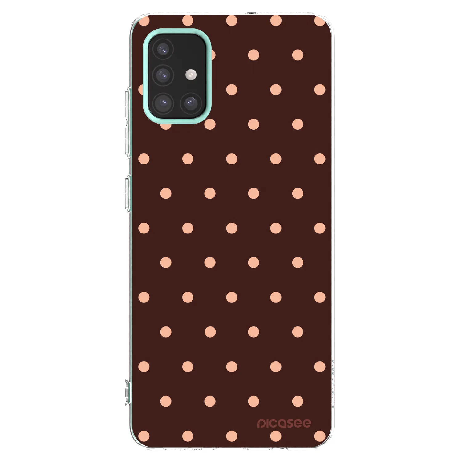 Picasee διαφανής θήκη σιλικόνης Samsung Galaxy M31s - Peach Dots & Chocolate