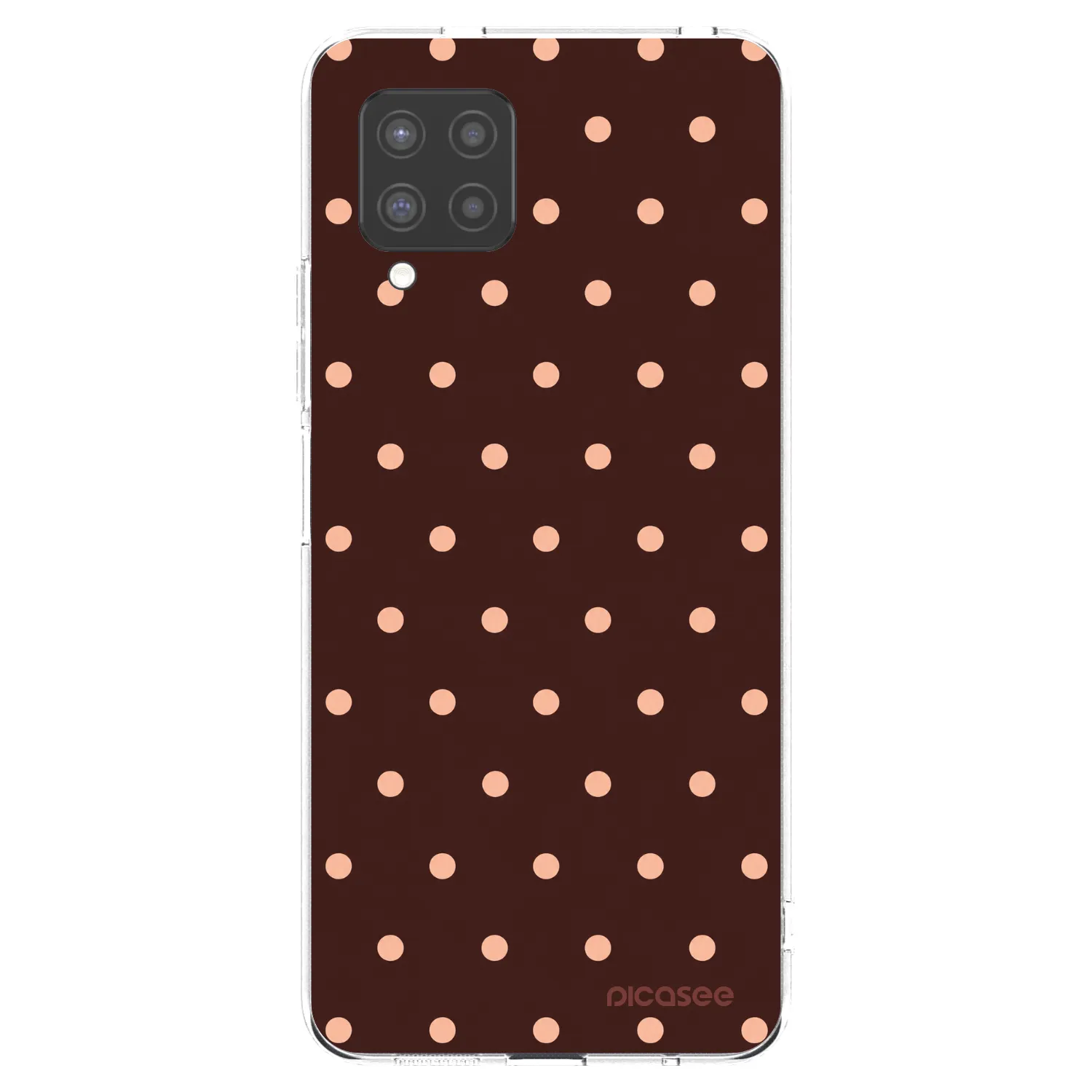 Picasee διαφανής θήκη σιλικόνης Samsung Galaxy A42 A426B - Peach Dots & Chocolate