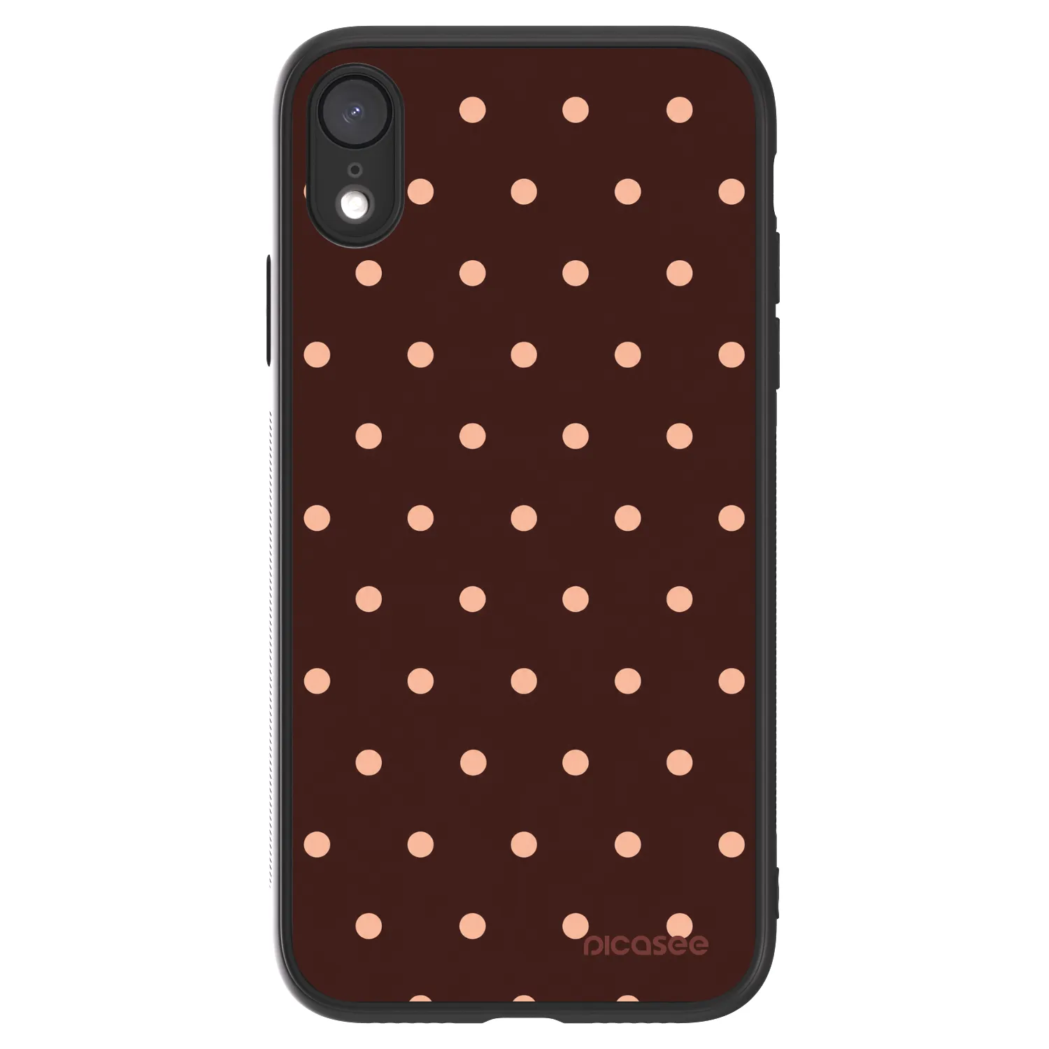 Picasee ULTIMATE CASE για Apple iPhone XR - Peach Dots & Chocolate