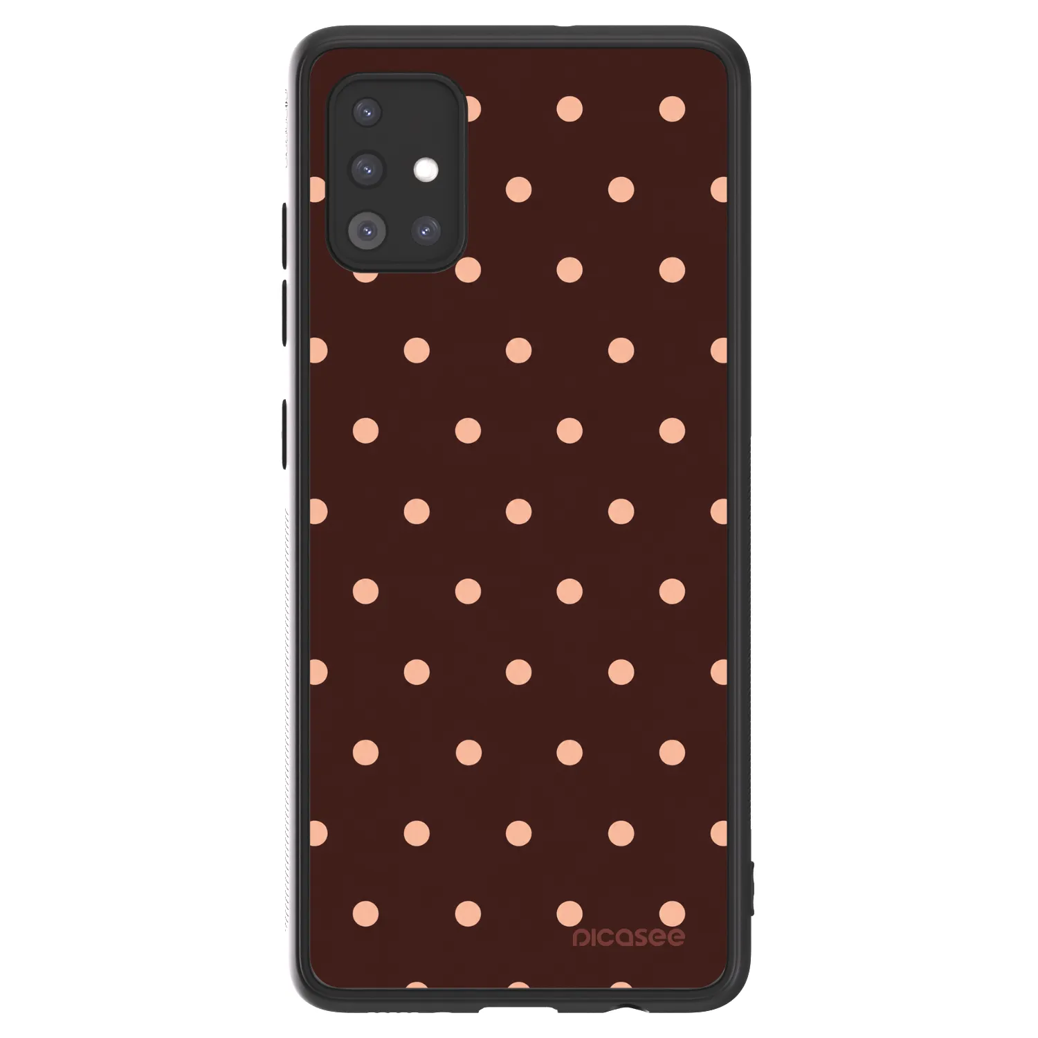 Picasee ULTIMATE CASE για Samsung Galaxy A51 A515F - Peach Dots & Chocolate