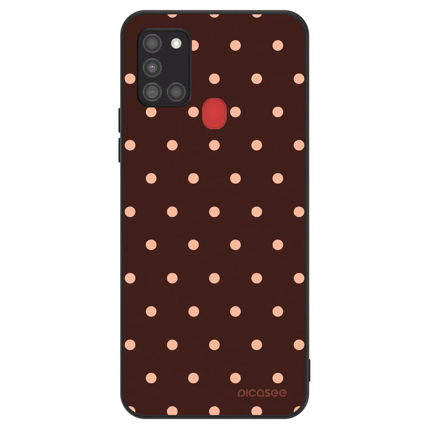 Picasee ULTIMATE CASE για Samsung Galaxy A21s - Peach Dots & Chocolate
