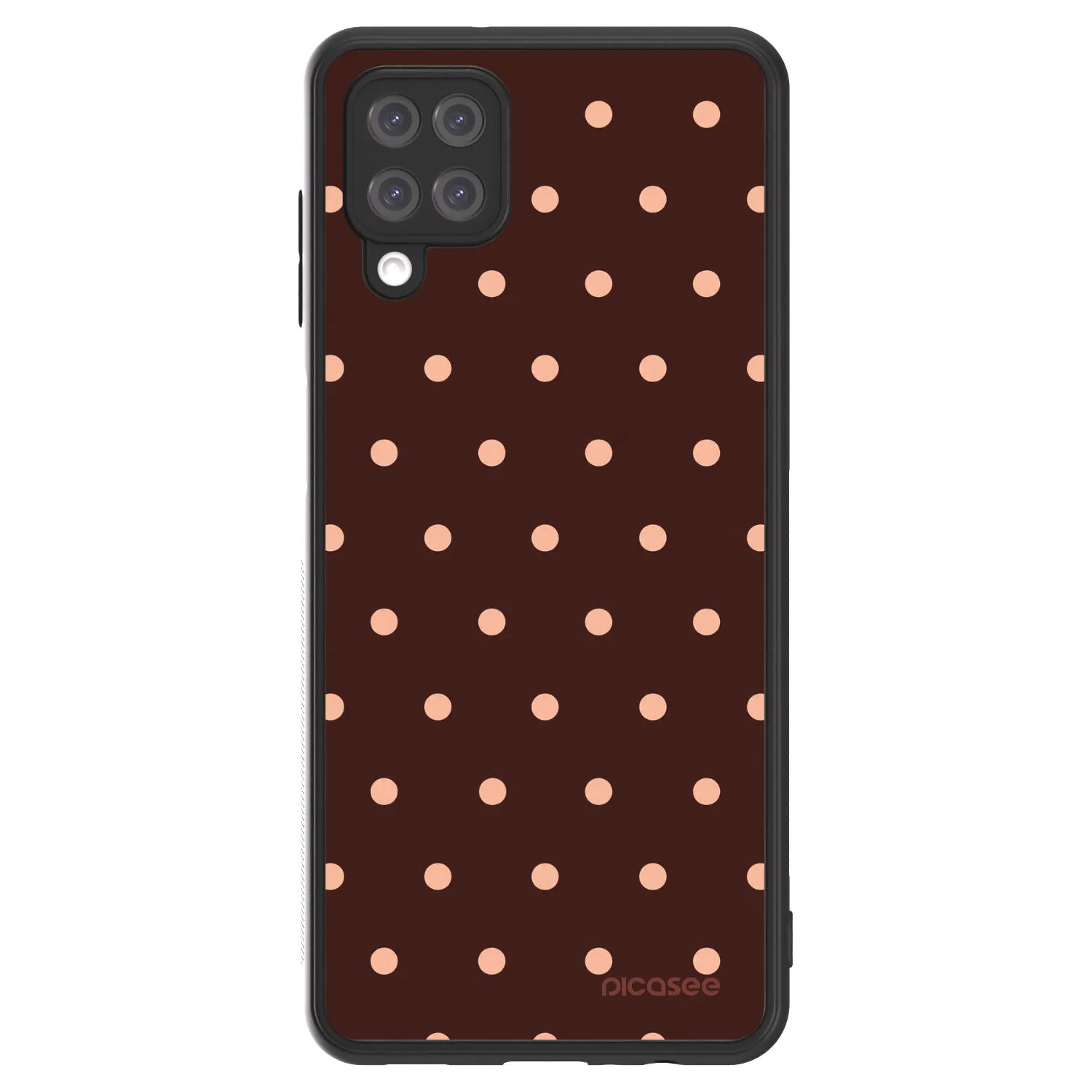 Picasee ULTIMATE CASE για Samsung Galaxy A12 A125F - Peach Dots & Chocolate