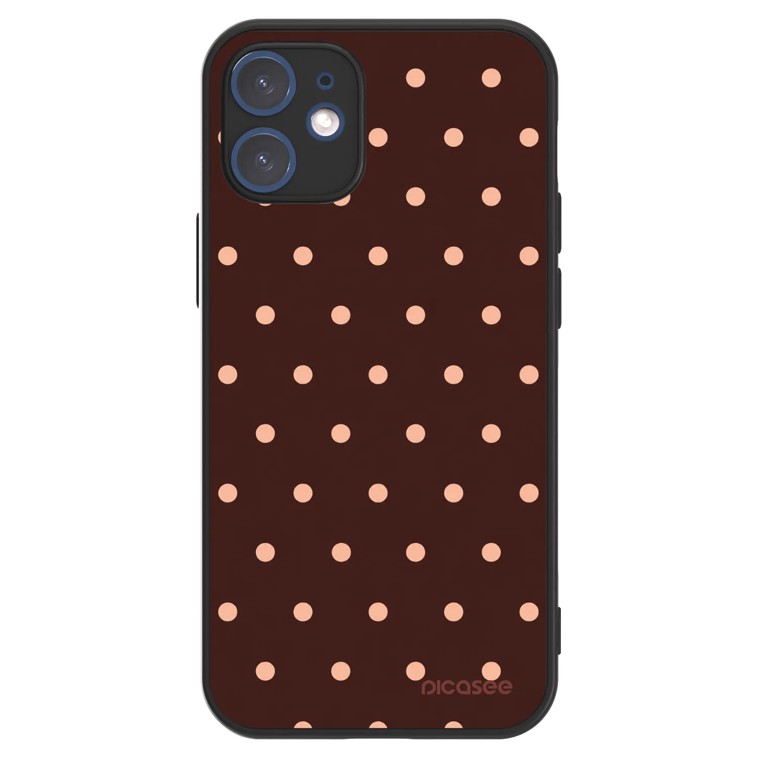 Picasee ULTIMATE CASE για Apple iPhone 12 mini - Peach Dots & Chocolate