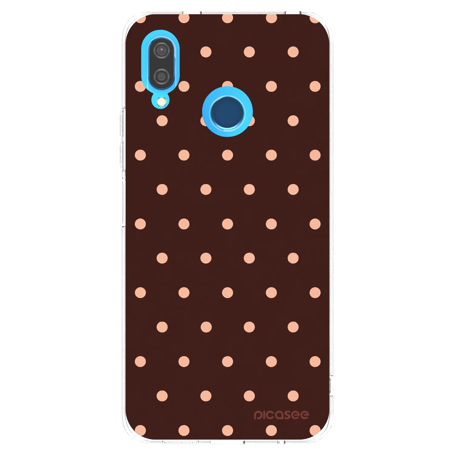 Picasee διαφανής θήκη σιλικόνης Huawei P20 Lite - Peach Dots & Chocolate