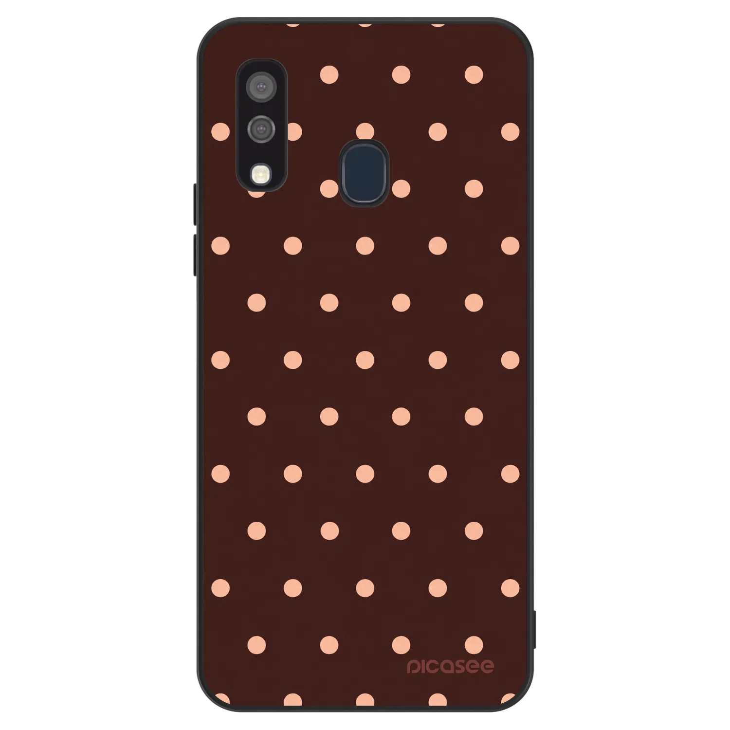 Picasee ULTIMATE CASE για Samsung Galaxy A40 A405F - Peach Dots & Chocolate