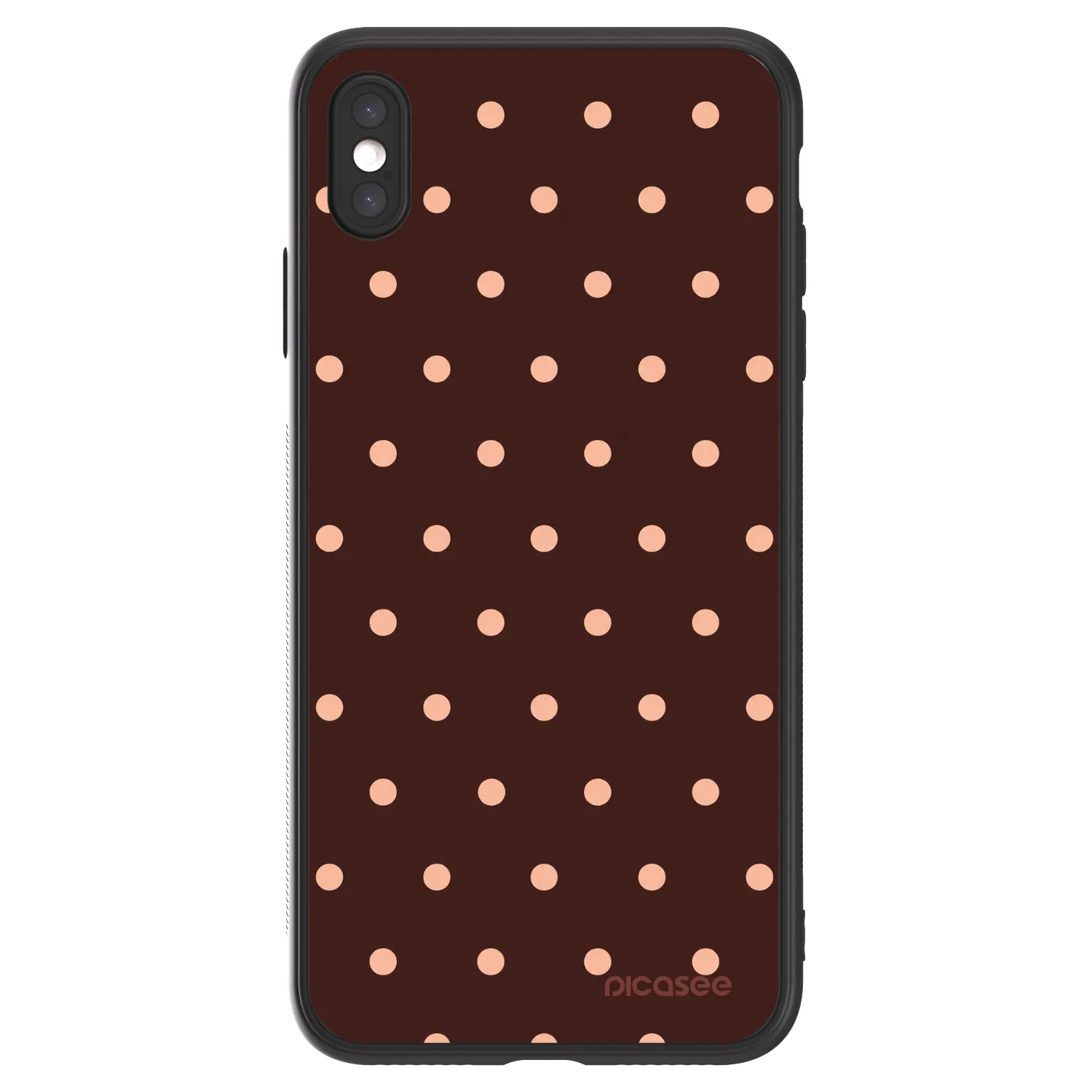 Picasee ULTIMATE CASE για Apple iPhone XS Max - Peach Dots & Chocolate