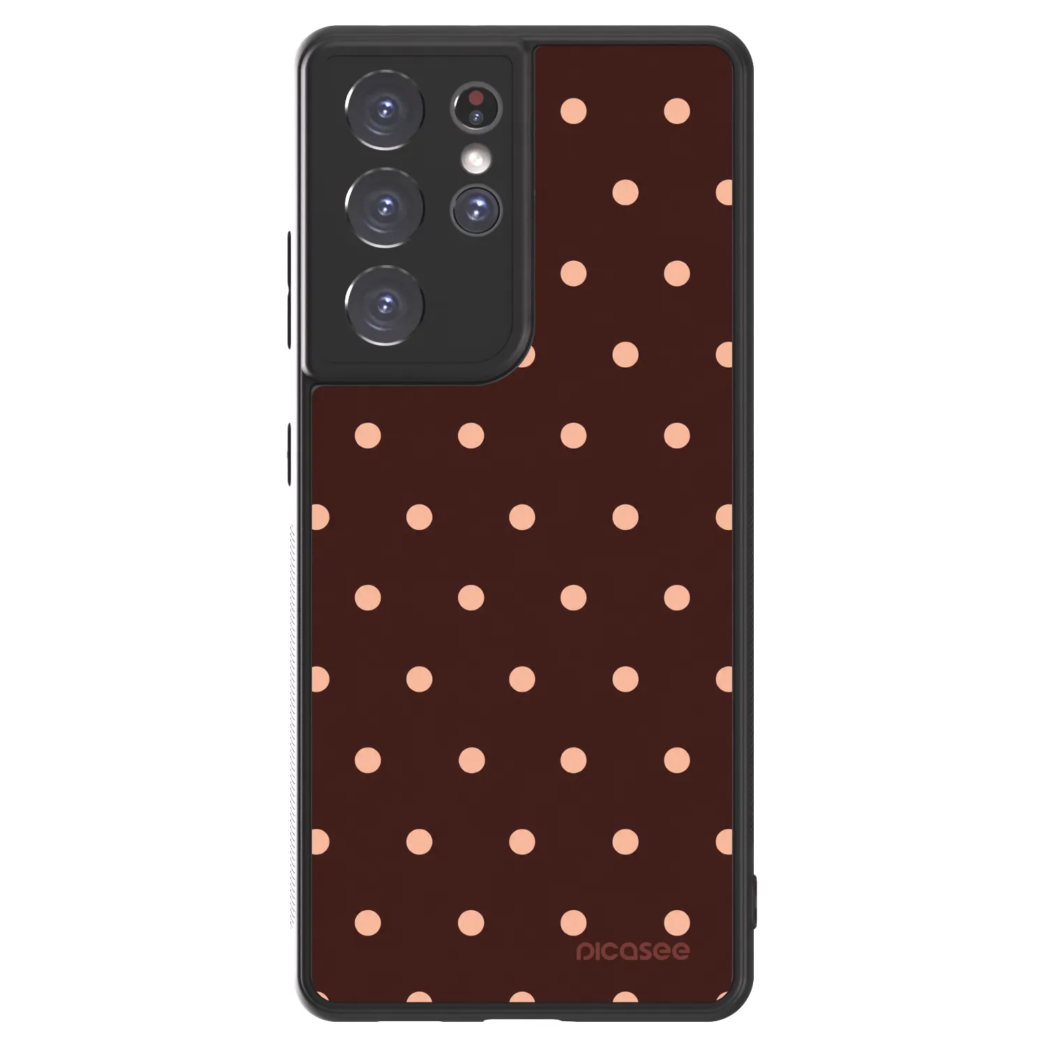 Picasee ULTIMATE CASE για Samsung Galaxy S21 Ultra 5G G998B - Peach Dots & Chocolate