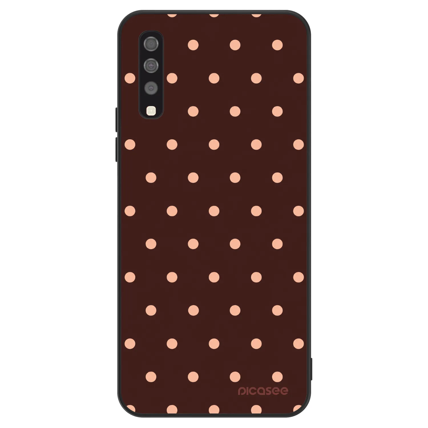Picasee ULTIMATE CASE για Samsung Galaxy A70 A705F - Peach Dots & Chocolate