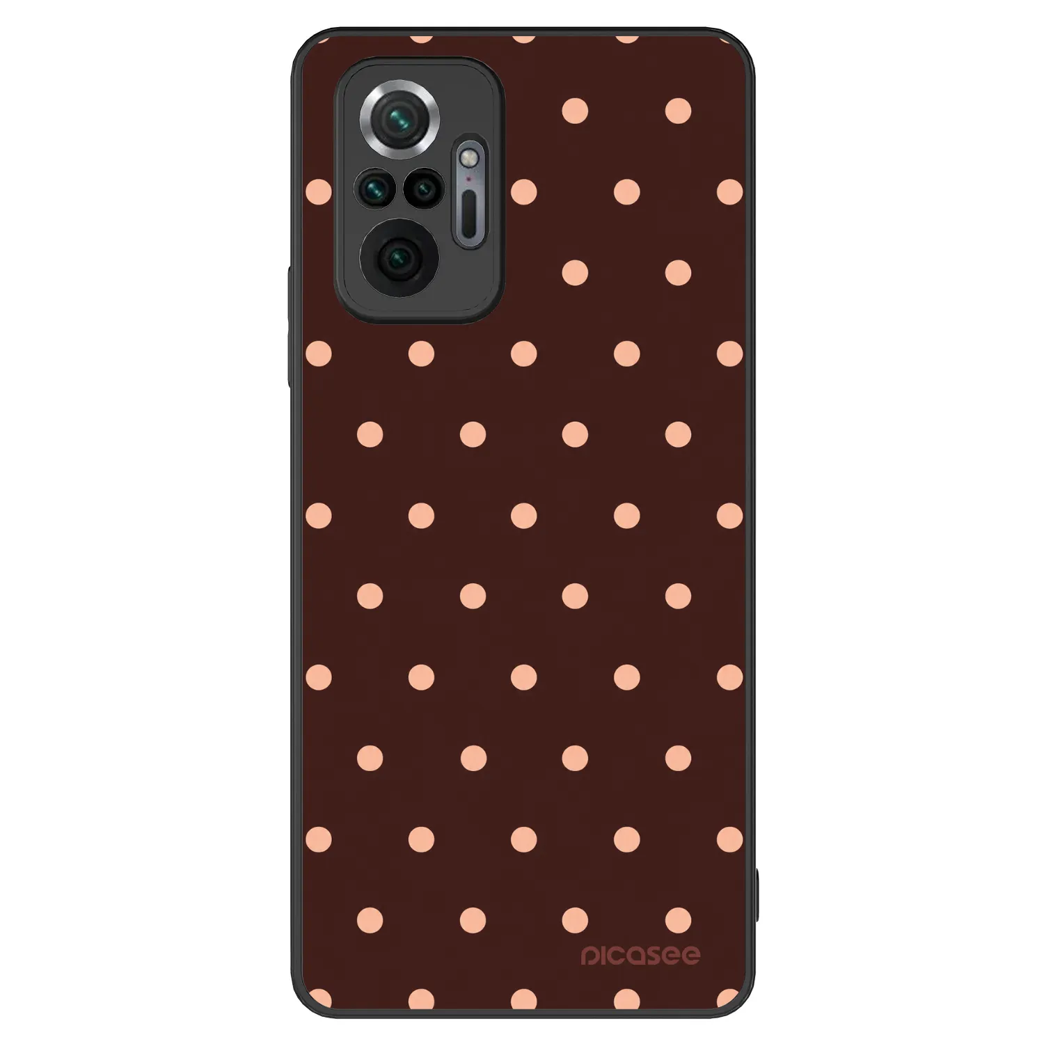 Picasee ULTIMATE CASE για Xiaomi Redmi Note 10 Pro - Peach Dots & Chocolate