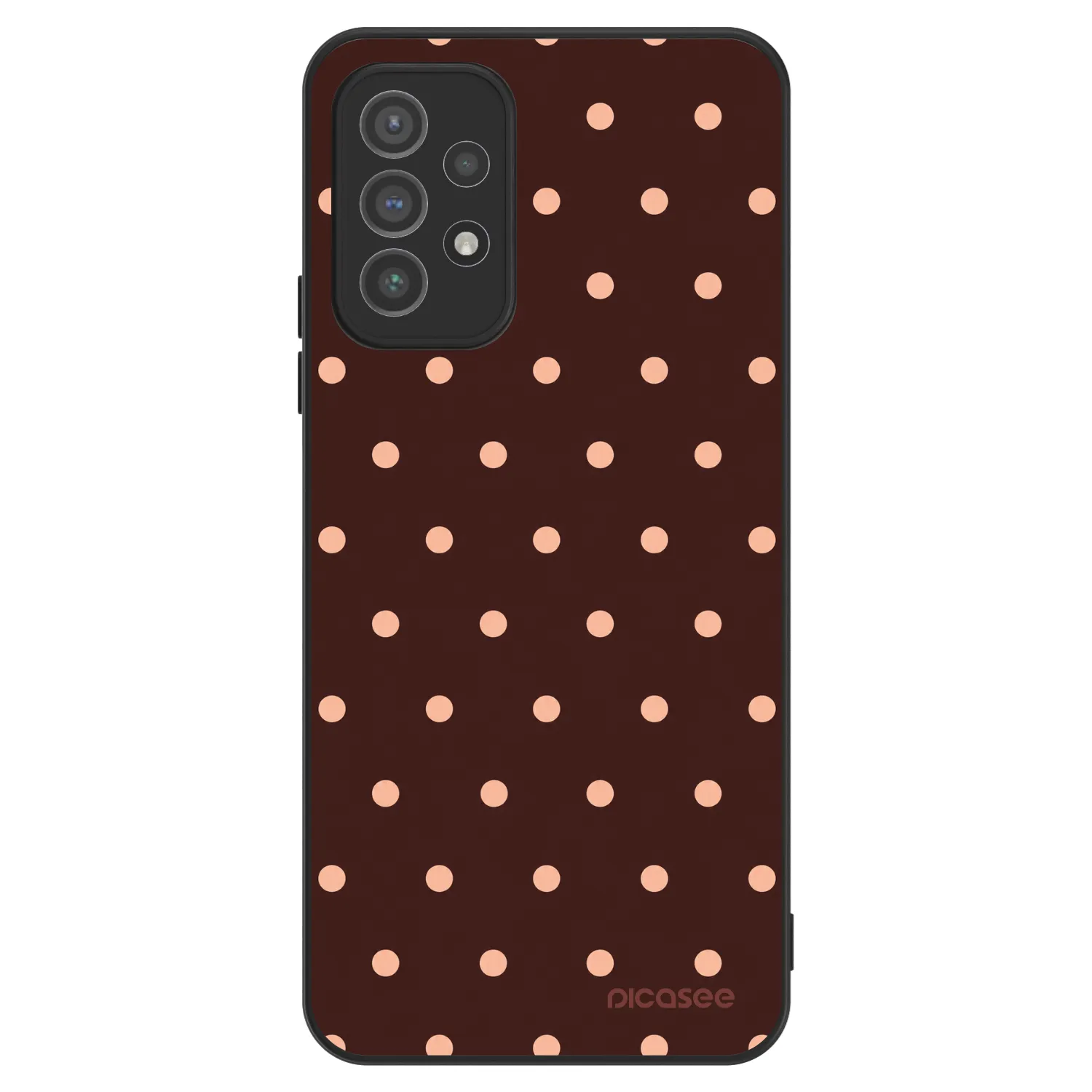 Picasee ULTIMATE CASE για Samsung Galaxy A72 A725F - Peach Dots & Chocolate