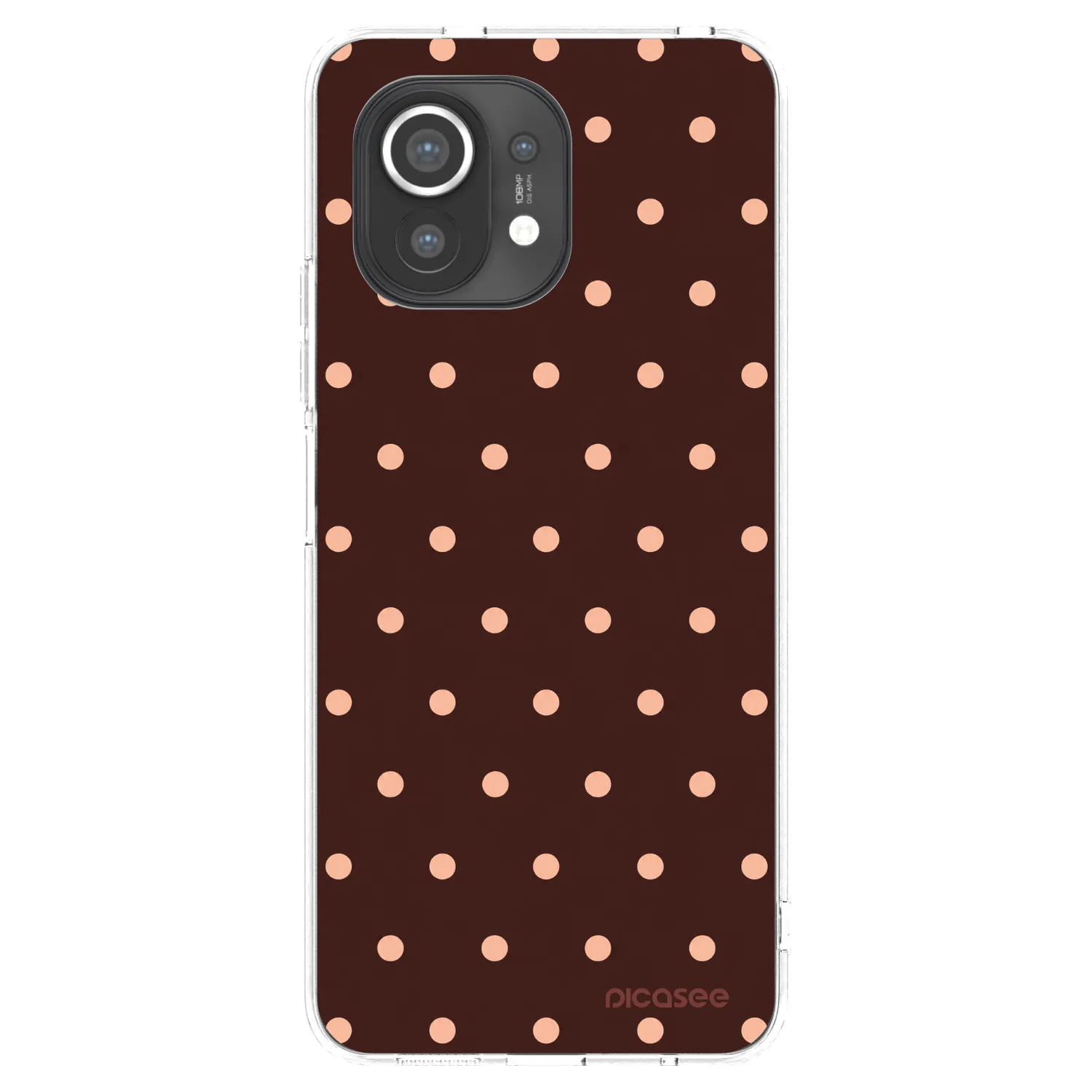 Picasee διαφανής θήκη σιλικόνης Xiaomi Mi 11 - Peach Dots & Chocolate