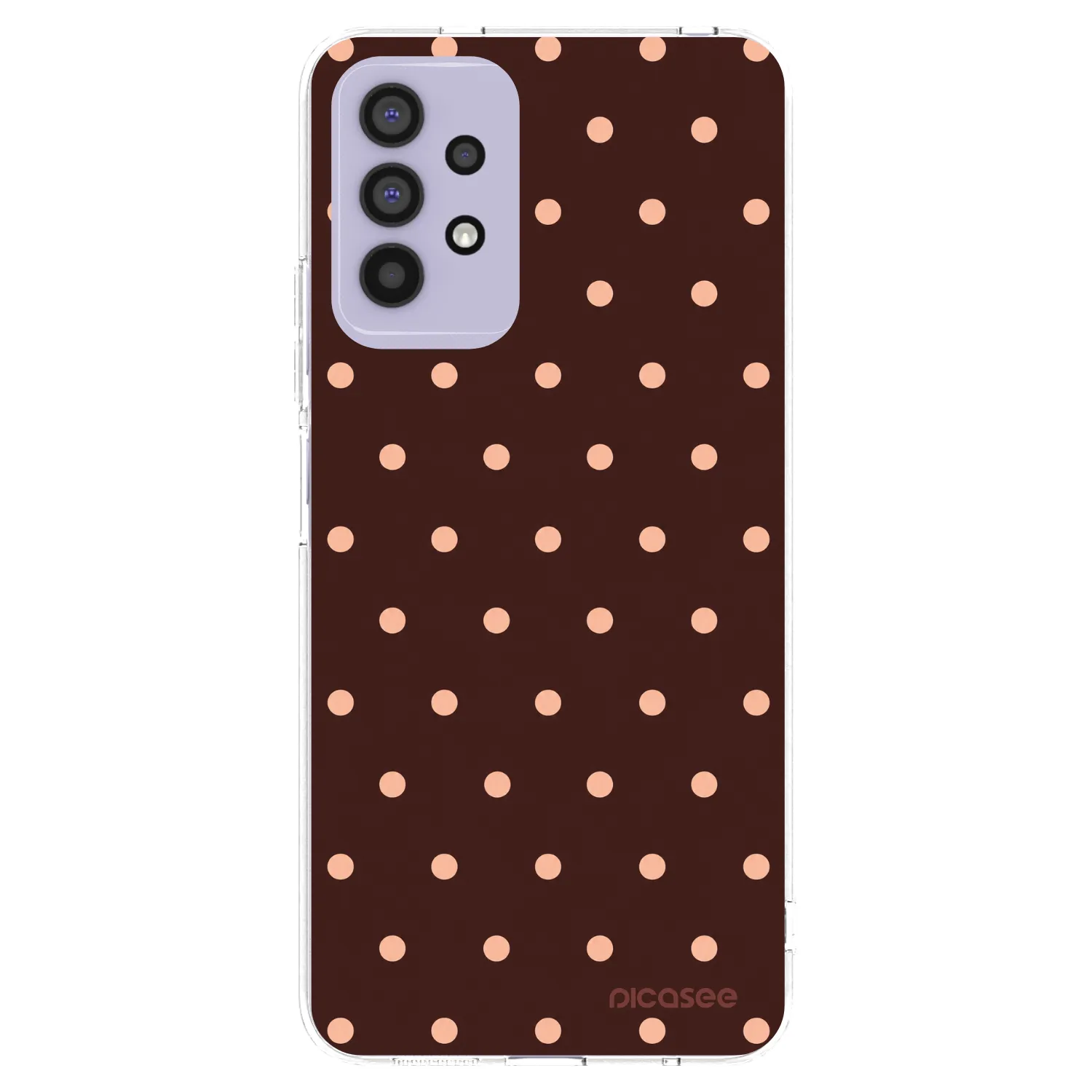 Picasee διαφανής θήκη σιλικόνης Samsung Galaxy A32 4G SM-A325F - Peach Dots & Chocolate