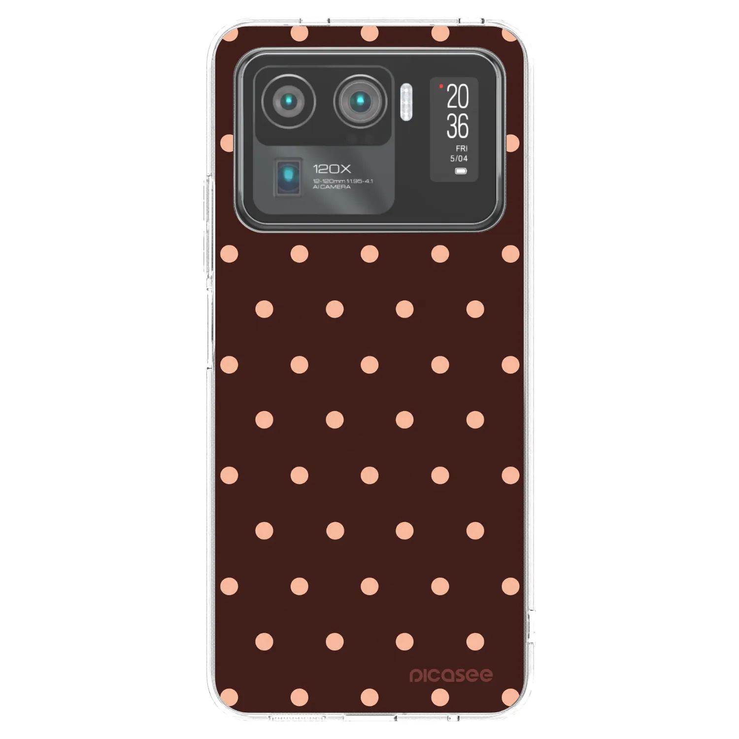 Picasee διαφανής θήκη σιλικόνης Xiaomi Mi 11 Ultra - Peach Dots & Chocolate