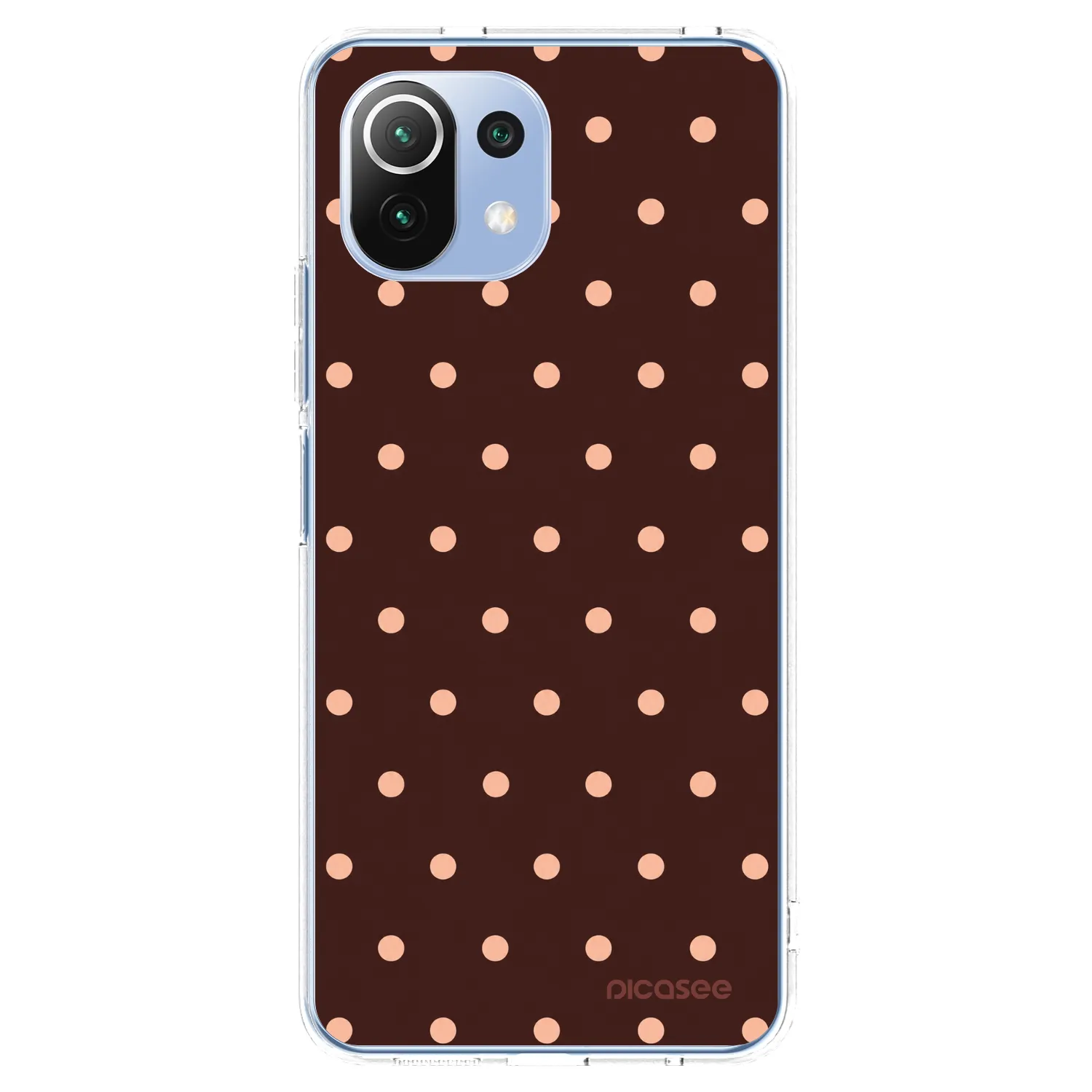 Picasee διαφανής θήκη σιλικόνης Xiaomi 11 Lite 5G NE - Peach Dots & Chocolate