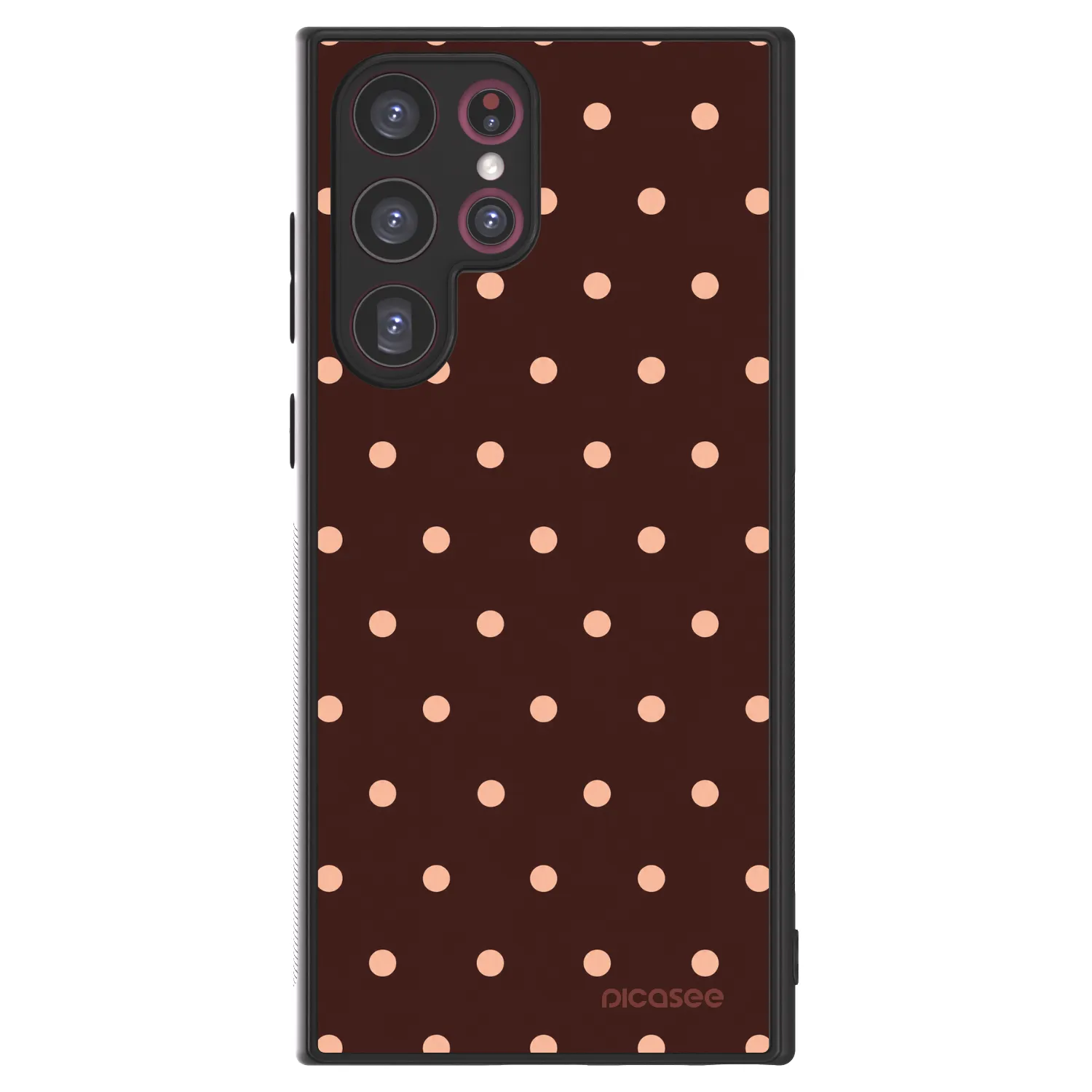 Picasee ULTIMATE CASE για Samsung Galaxy S22 Ultra 5G - Peach Dots & Chocolate