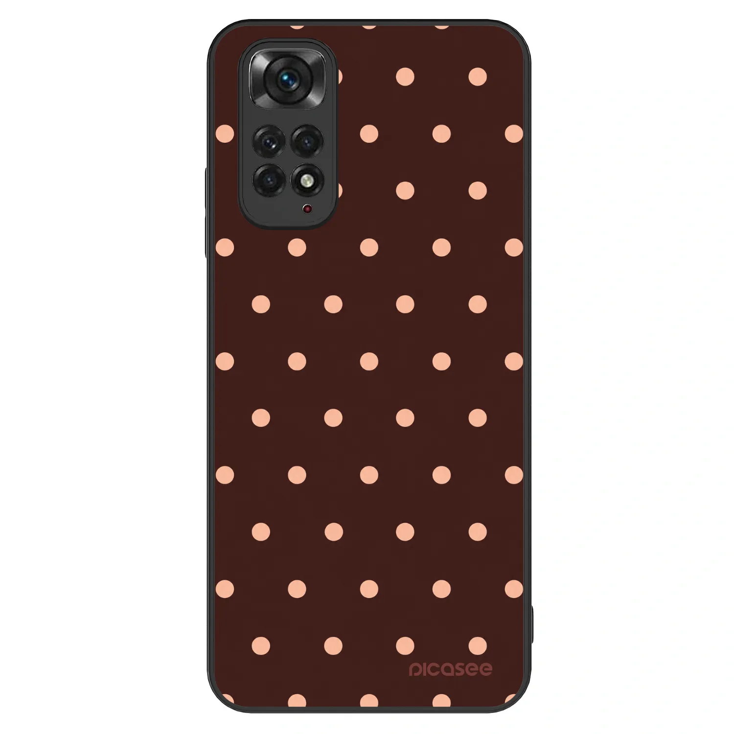 Picasee ULTIMATE CASE για Xiaomi Redmi Note 11S 4G - Peach Dots & Chocolate