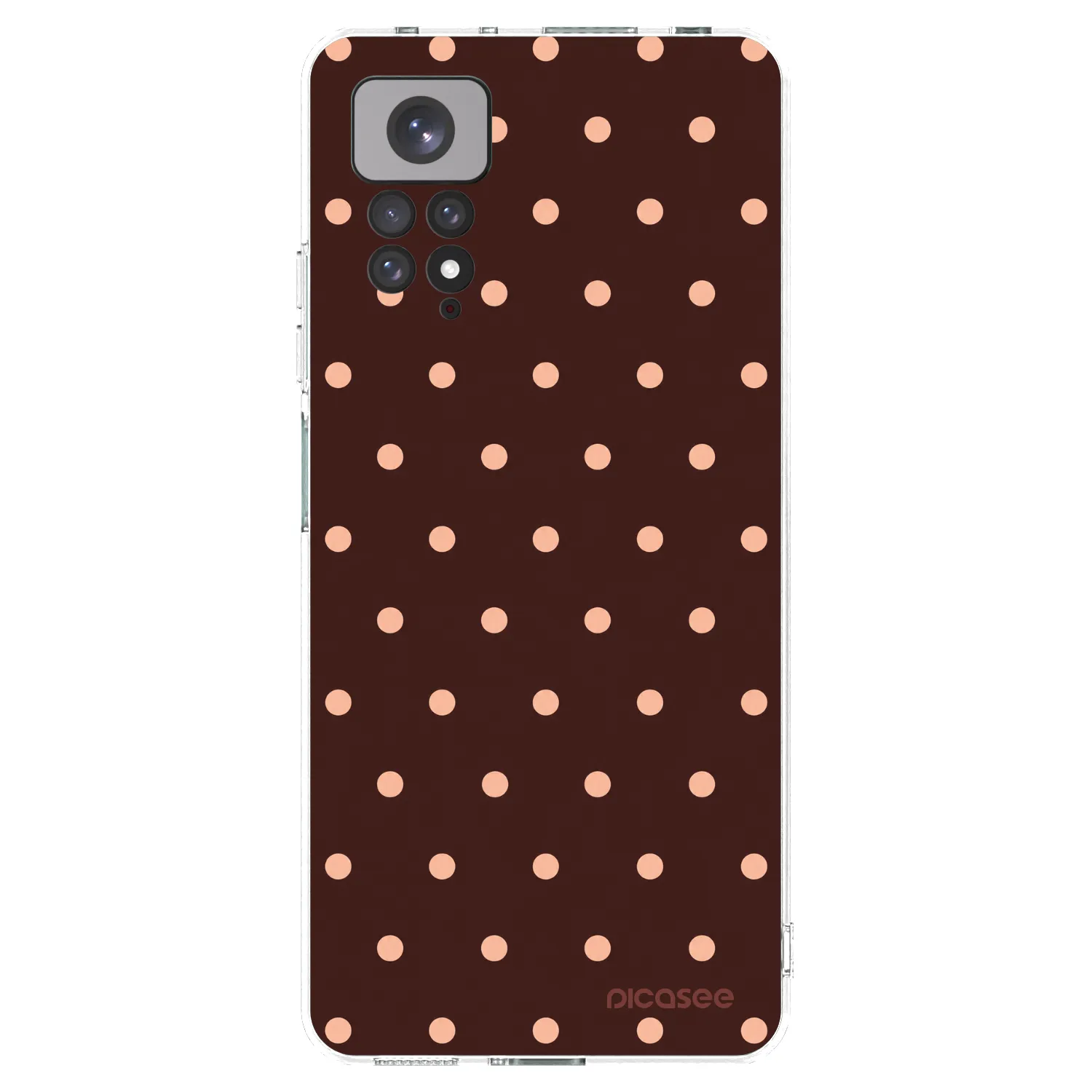 Picasee διαφανής θήκη σιλικόνης Xiaomi Redmi Note 11S 4G - Peach Dots & Chocolate