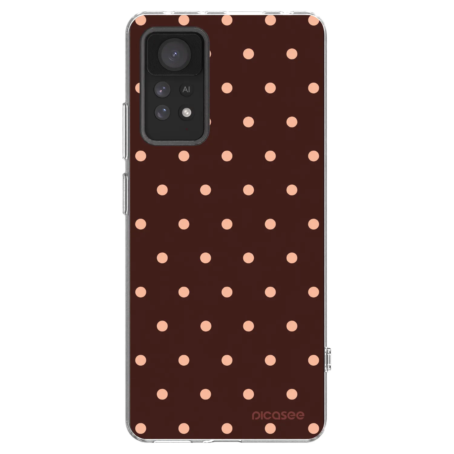 Picasee διαφανής θήκη σιλικόνης Xiaomi Redmi Note 11 Pro 5G - Peach Dots & Chocolate