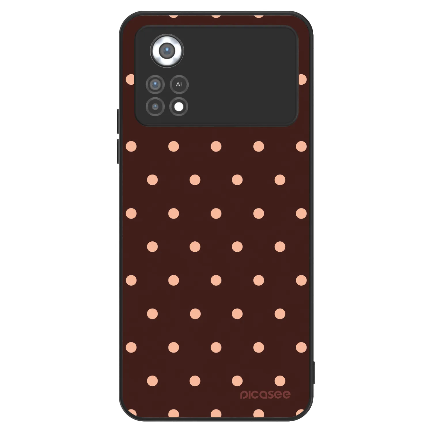 Picasee ULTIMATE CASE για Xiaomi Poco X4 Pro 5G - Peach Dots & Chocolate